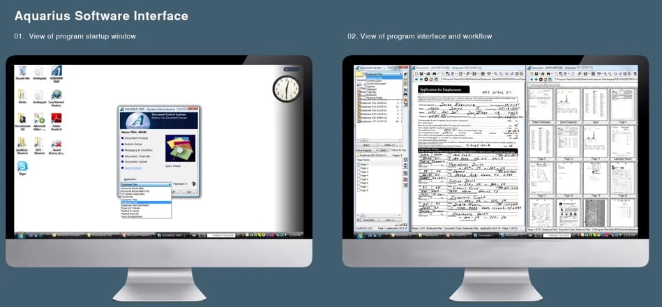 Aquarius Software interface